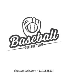 vector illustration of Baseball team, competition logo and insignia, in grunge vintage style. Can be used for t-shirt graphic designs, print stamps, typography emblems, sports logos