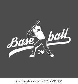 vector illustration of Baseball team, competition logo and insignia, in grunge vintage style. Can be used for t-shirt graphic designs, print stamps, typography emblems, sports logos