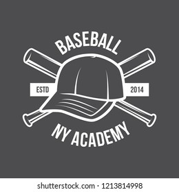 vector illustration of Baseball team, competition logo and insignia, in grunge vintage style. Can be used for t-shirt graphic designs, print stamps, typography emblems, sports logos