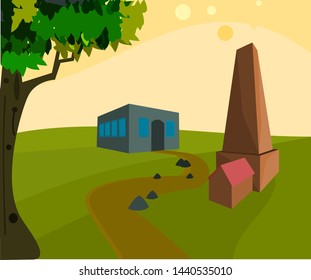 Vector illustration based on the idea of industrialisation and pollution. Can be used for contents related to the same.