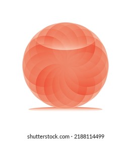 
Vector illustration of Basic elements like mandalas. Red abstract shape with a bunch of overlapping circles