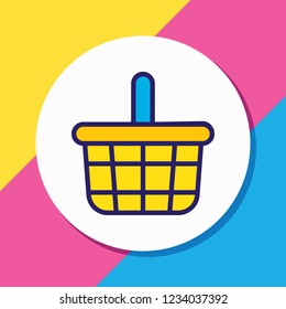Vector illustration of basket icon colored line. Beautiful wholesale element also can be used as shopping icon element.