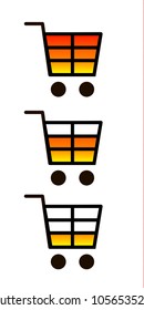 vector illustration: basket icons on the white background