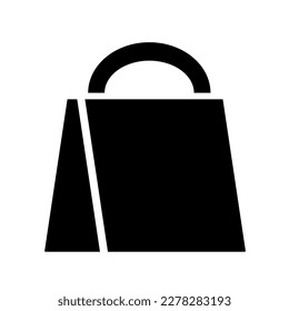 Vector illustration, basket order icon, bags. Flat design. Isolated on a white background.