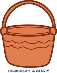 vector illustration of Basket recolorable