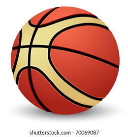 Vector illustration of the basketball