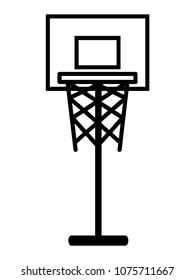 Vector illustration of a Basketball Backboard Hoop