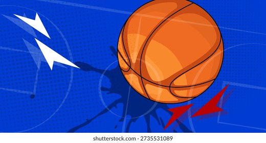 Vector illustration of basketball background. Sport concept