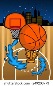 A vector illustration of basketball background template