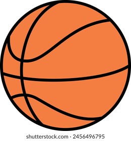 Ilustración vectorial de baloncesto.	