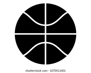 Vector illustration of a Basketball Ball Icon