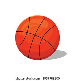 Vector illustration of a basketball ball. Sports equipment.