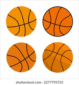 Vector illustration. Basketball balls isolated on white background. 
