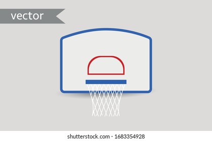 Vector illustration basketball basket, basketball hoop, basketball net. Basketball icon