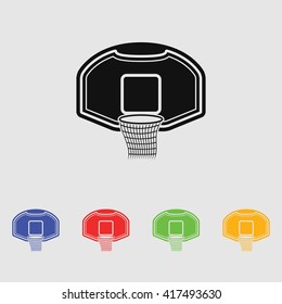Vector illustration basketball basket, basketball hoop, basketball net. 