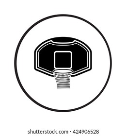Vector illustration basketball basket, basketball hoop, basketball net. 