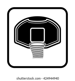 Vector illustration basketball basket, basketball hoop, basketball net. 