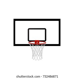 Vector illustration basketball basket, basketball hoop, basketball net. Basketball icon