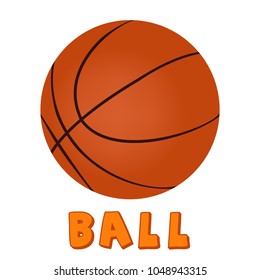 Vector illustration of basketball. Can be used for banners, posters, sports brochures, icon, and print designs. 