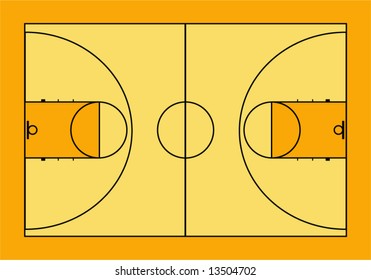 Similar Images, Stock Photos & Vectors of A diagram of a FIBA standard ...