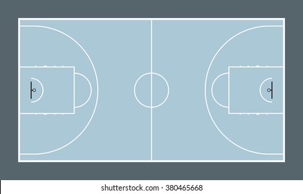 Vector Illustration Basketball Court Symbol Stock Vector (Royalty Free ...