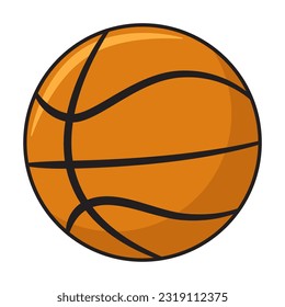 Vector illustration of basketball, flat and graphic design
