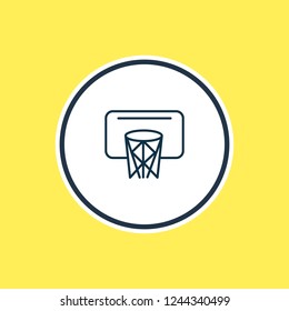 Vector illustration of basketball icon line. Beautiful hobby element also can be used as sport icon element.
