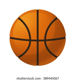 Vector illustration. Basketball isolated on a white background