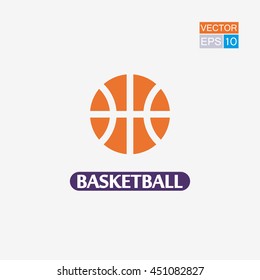 Vector illustration of basketball isolated on white background