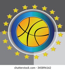 Vector illustration basketball logo