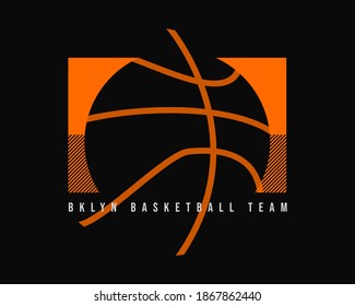 Vector illustration of basketball, perfect for t-shirts, clothing, hoodies and printing product designs