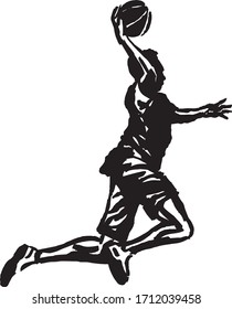 Vector illustration of basketball player