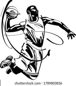 2,627 Basketball player sketch Images, Stock Photos & Vectors ...