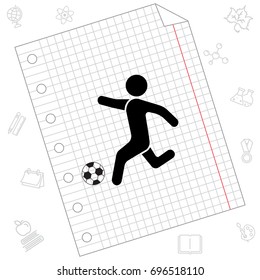 Vector illustration. Basketball player icon