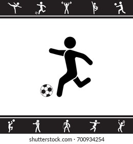 Vector illustration. Basketball player icon