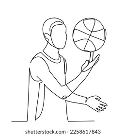 Vector illustration of basketball plyer