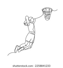 Vector illustration of basketball plyer