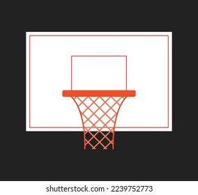Vector illustration of a basketball ring.