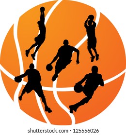 vector illustration basketball silhouette