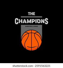 Vector illustration of basketball. Sport typography, t-shirt graphics, poster, banner, flyer, print and postcard 