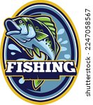 vector illustration of bass fish mascot logo