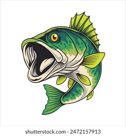 Ilustración vectorial de peces bajos con Antiguas Illustración