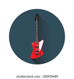 Vector illustration of bass guitar
