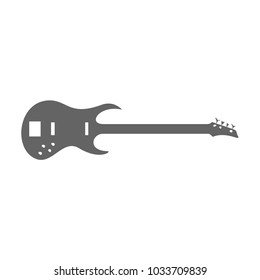 
Vector illustration of bass guitar isolated on a white background. Black and white. Bass guitar, musical instrument in flat style.