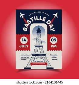 Vector illustration of Bastille Day.