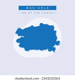Vector illustration vector of Bas-Uele map Democratic republic of the Congo