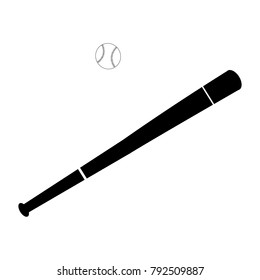 Vector illustration of bat and baseball