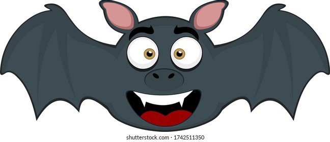 Ilustración vectorial de una caricatura de murciélago