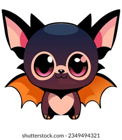 vector illustration of bat cartoon