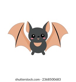 Vector illustration of a bat in cartoon style